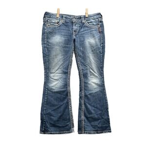 Silver Eden Flare Jean Women's 36x30* 70s Boho Western Rodeo Y2k Cowgirl Western